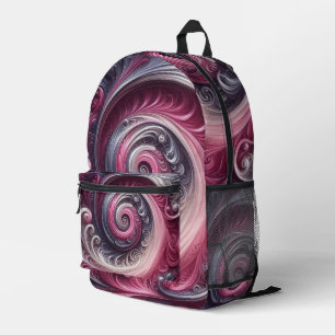 Moderne Abstracte Eenvoudige Draaiende Roze en Paa Bedrukte Rugzak