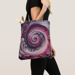 Moderne Abstracte Eenvoudige Draaiende Roze en Paa Tote Bag