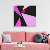 Moderne Abstracte eenvoudige geometrische roze roz Canvas Afdruk (Insitu (Woonkamer))