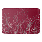Moderne Abstracte Elegant Burgundy Flowers Badmat (Voorkant)