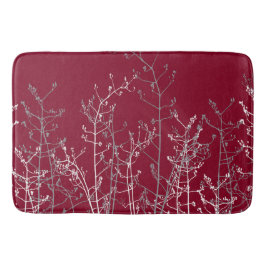 Moderne Abstracte Elegant Burgundy Flowers Badmat