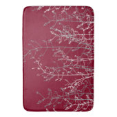 Moderne Abstracte Elegant Burgundy Flowers Badmat (Voorkant Verticaal)