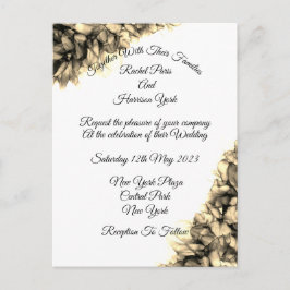 Moderne Abstracte Elegant Haze bruiloft Invi Briefkaart