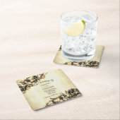 Moderne Abstracte Elegant Haze bruiloft Kartonnen Onderzetters (Insitu)