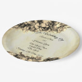 Moderne Abstracte Elegant Haze bruiloft Papieren Bordje (Gekanteld)