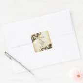 Moderne Abstracte Elegant Haze bruiloft Vierkante Sticker (Envelop)