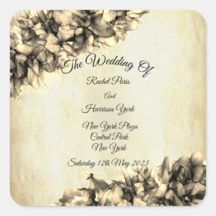 Moderne Abstracte Elegant Haze bruiloft Vierkante Sticker