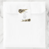 Moderne Abstracte Elegant Haze bruiloft Vierkante Sticker (Tas)