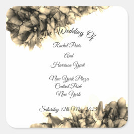 Moderne Abstracte Elegant Haze bruiloft Vierkante Sticker