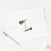 Moderne Abstracte Elegant Haze bruiloft Vierkante Sticker (Envelop)