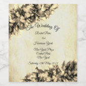 Moderne Abstracte Elegant Haze bruiloft Wijn Etiket (Enkel label)