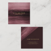 Moderne abstracte, elegante boutique manager vierkante visitekaartje (Voorkant / Achterkant)