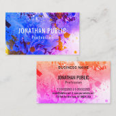 Moderne Abstracte elegante Sjabloon blauw Paars Visitekaartje (Voorkant / Achterkant)