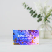 Moderne Abstracte elegante Sjabloon blauw Paars Visitekaartje (Staand voorkant)