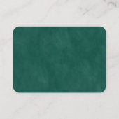 Moderne Abstracte Emerald Green Wedding Details Informatiekaartje (Achterkant)