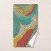 Moderne, abstracte en dynamische kleurlijnen bad handdoek (Handdoek)