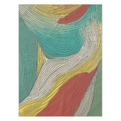 Moderne, abstracte en dynamische kleurlijnen tafelkleed (Voorkant)