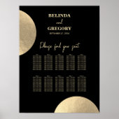 Moderne Abstracte en zwarte bruiloft Poster (Voorkant)