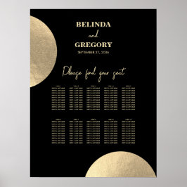 Moderne Abstracte en zwarte bruiloft Poster