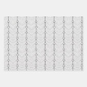 Moderne Abstracte en zwarte patronen Inpakpapier Vel (Voorkant 2)