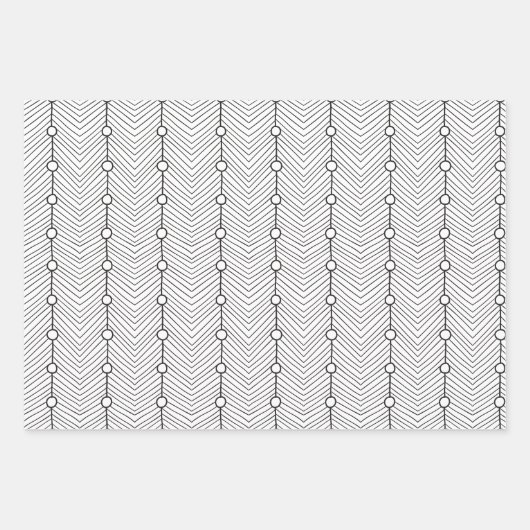 Moderne Abstracte en zwarte patronen Inpakpapier Vel (Voorkant 2)