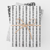 Moderne Abstracte en zwarte patronen Inpakpapier Vel (In situ)