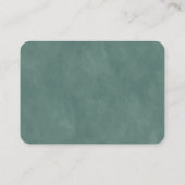 Moderne Abstracte Eucalyptus Green Wedding Details Informatiekaartje (Achterkant)