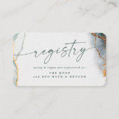 Moderne Abstracte Eucalyptus Green Wedding Registe Informatiekaartje (Voorkant)