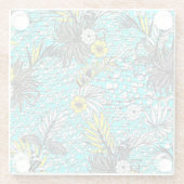 Moderne Abstracte exotische kunst Glazen Onderzetter (Achterkant)