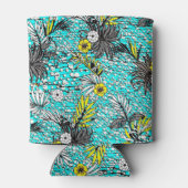 Moderne Abstracte exotische tekenmonogram Blikjeskoeler (Achterkant)