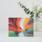 Moderne Abstracte expressionisme Acrlylic Painting Briefkaart (Staand voorkant)