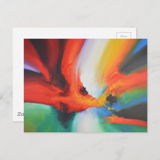 Moderne Abstracte expressionisme Acrlylic Painting Briefkaart (Voorkant / Achterkant)