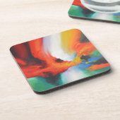 Moderne Abstracte expressionisme Acrlylic Painting Onderzetter (Linkerzijde)