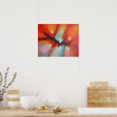 Moderne Abstracte expressionisme Acrlylic Painting Poster (Keuken)