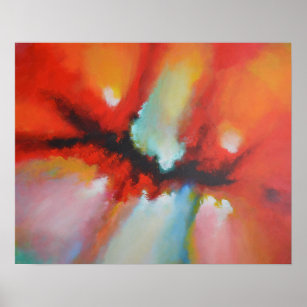 Moderne Abstracte expressionisme Acrlylic Painting Poster