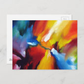 Moderne Abstracte expressionisme Het schilderen Sj Briefkaart (Voorkant / Achterkant)