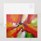 Moderne, Abstracte expressionist, aangepaste opmaa Briefkaart (Voorkant / Achterkant)