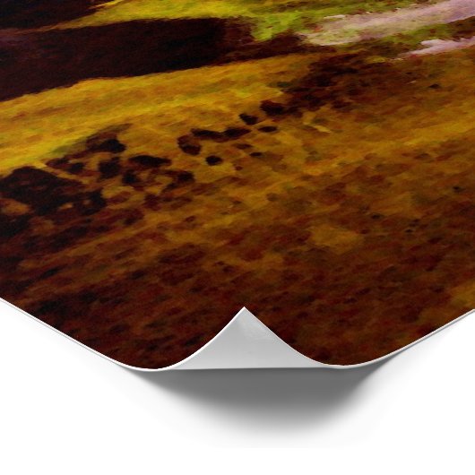 Moderne Abstracte expressionistische Poster afdruk (Hoek)