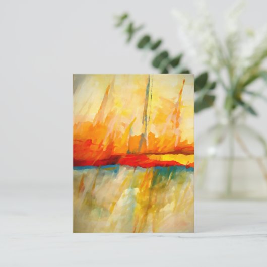 Moderne Abstracte expressionistische schilderijen Briefkaart (Staand voorkant)