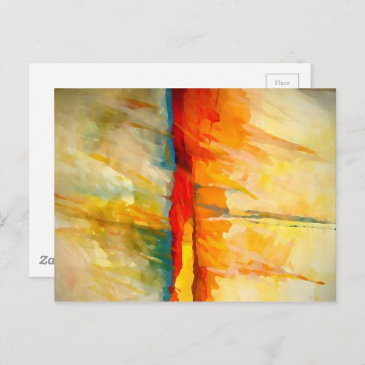 Moderne Abstracte expressionistische schilderijen Briefkaart (Voorkant / Achterkant)