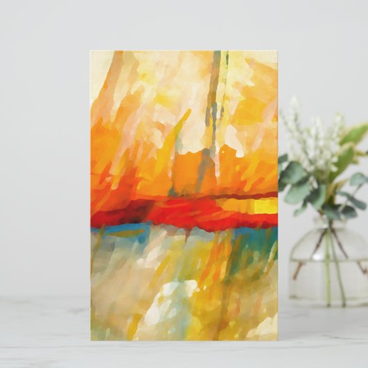 Moderne Abstracte expressionistische schilderijen Briefpapier (Staand voorkant)