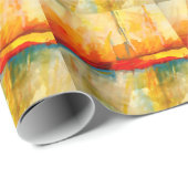 Moderne Abstracte expressionistische schilderijen Cadeaupapier (Rol Hoek)