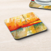 Moderne Abstracte expressionistische schilderijen Drankjes Onderzetter (Linkerzijde)