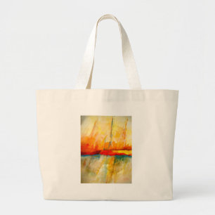 Moderne Abstracte expressionistische schilderijen Grote Tote Bag