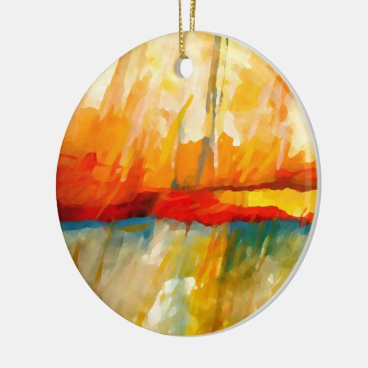 Moderne Abstracte expressionistische schilderijen Keramisch Ornament (Links)