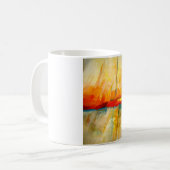 Moderne Abstracte expressionistische schilderijen Koffiemok (Voorkant links)