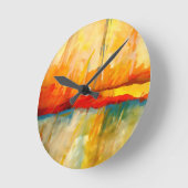 Moderne Abstracte expressionistische schilderijen Ronde Klok (Hoek)