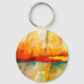 Moderne Abstracte expressionistische schilderijen Sleutelhanger (Voorkant)