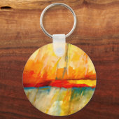 Moderne Abstracte expressionistische schilderijen Sleutelhanger (Voorkant)
