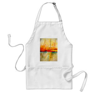 Moderne Abstracte expressionistische schilderijen Standaard Schort